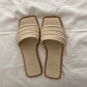 Dolce Vita Cream Slide Sandals
